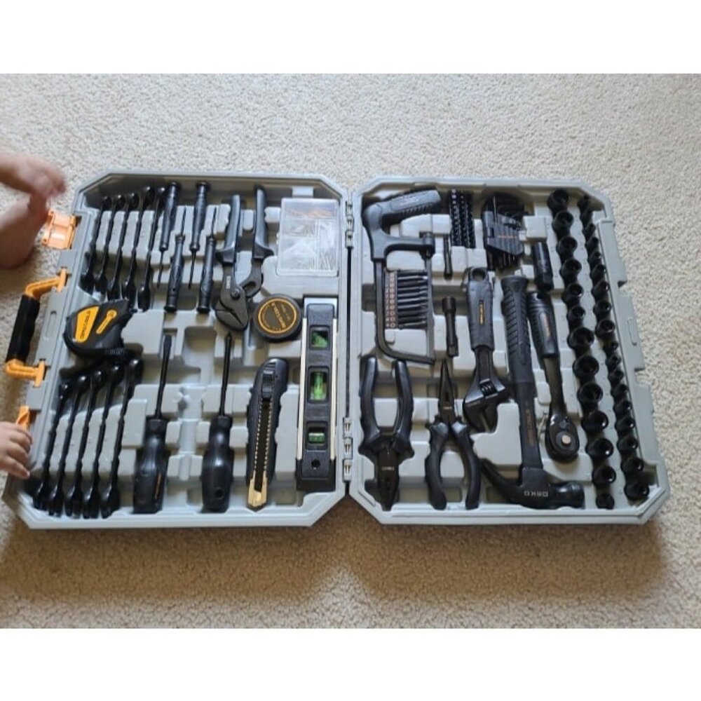 218-Piece General Household Hand Tool kit, Professional Auto Repair Tool